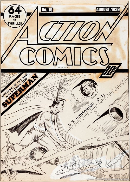 Rare Superman Cover Art, High Grade Comics Sell Big