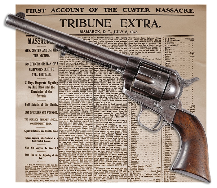 Gavels 'n' Paddles: Little Big Horn Colt pistol, $460,000, James D. Julia, Inc.