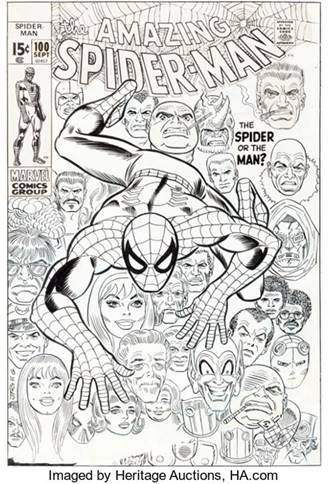 Original Cover Art for The Amazing Spider-Man #100 May Bring $300,000 at Heritage Auctions