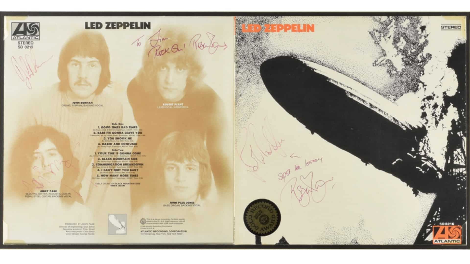 Gavels 'n' Paddles: Led Zeppelin signed album, $32,156, RR Auction