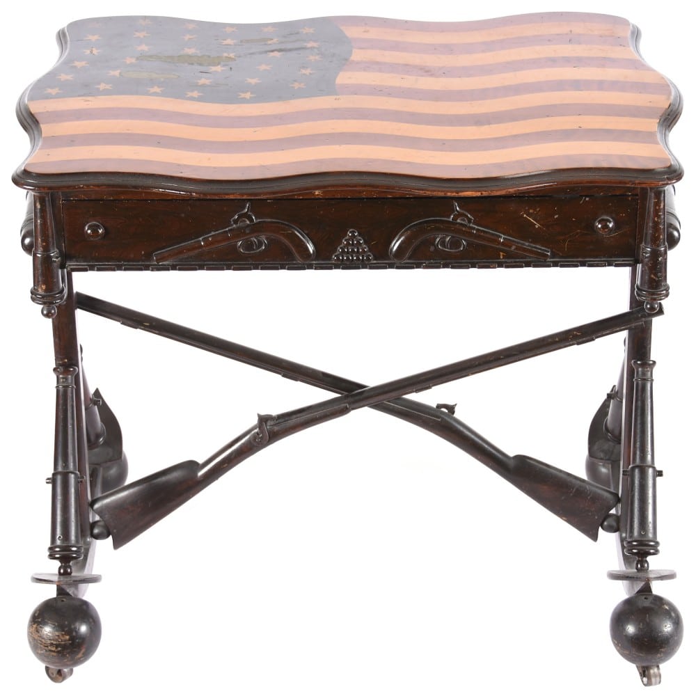 Gavels 'n' Paddles: 35-Star Flag Folk Art Table, $18,000, Woody Auction