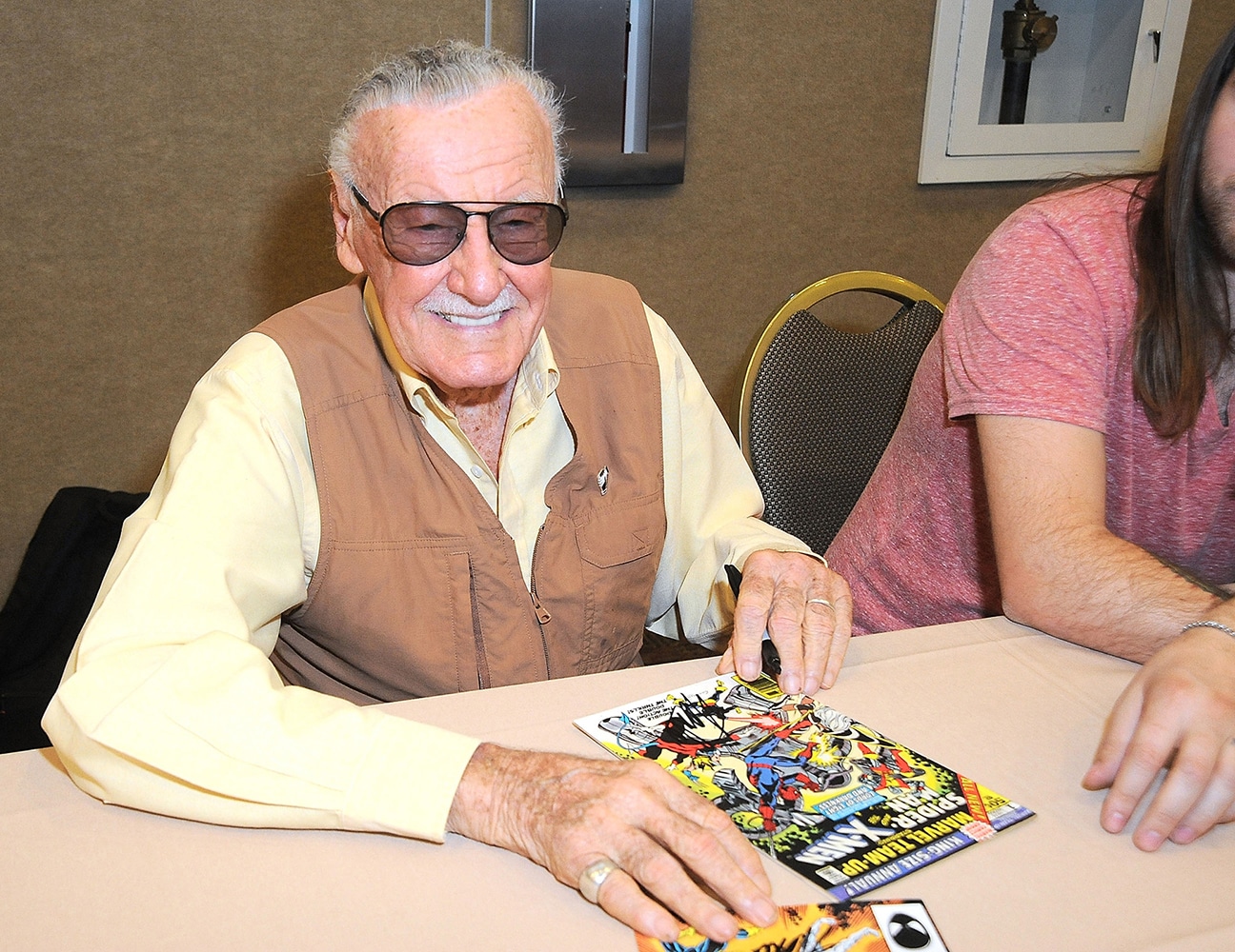 Stan Lee at an autographing event. "I would write the stories, and hope the public would buy them and like them, and then I'd be able to pay the rent. I never really spent time thinking how long will that last, because I knew if the character became unpopular, I can always write another one. I was always writing other ones."