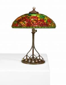Tiffany table lamp, $206,250, Freeman’s