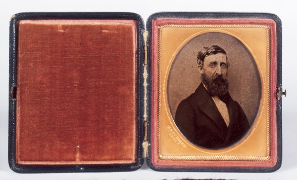 Figure 2: Henry D. Thoreau, ambrotype by Edward Sidney Dunshee, 1862. Th33b, Henry D. Thoreau, Gift of Mr. Walton Ricketson and Miss Anna Ricketson (1929). photo courtesy of the Concord Museum