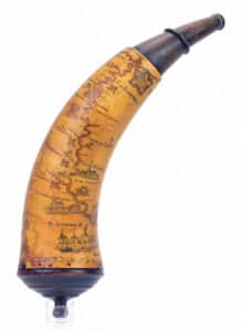 Captain James Hawell powder horn, July 14, 1760. Invaluable.com
