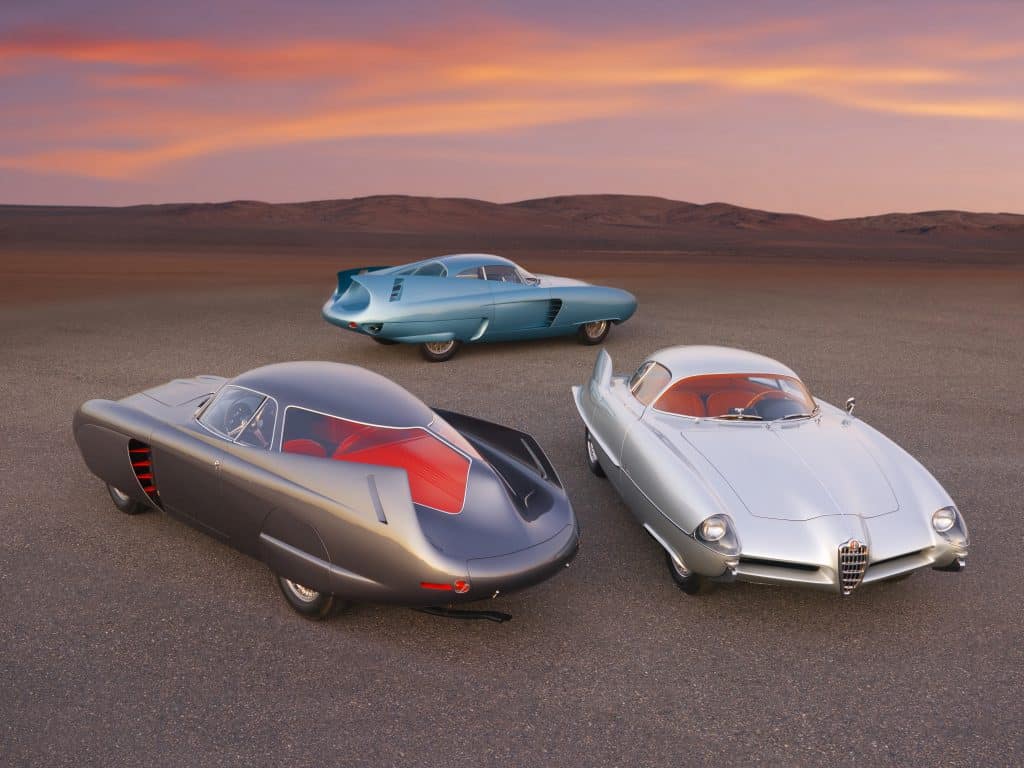 Three Alfa Romeo B.A.T. concept cars together brought $14.8 million in sales of Contemporary and Impressionist & Modern Art held October 28th by Sotheby’s