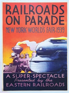 “A super-spectacle!” Promo poster for Railroads On Parade.