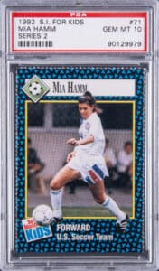 Mia Hamm rookie card, $34,440, Goldin Auctions