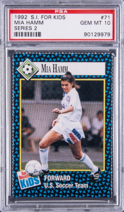 Mia Hamm rookie card, $34,440, Goldin Auctions