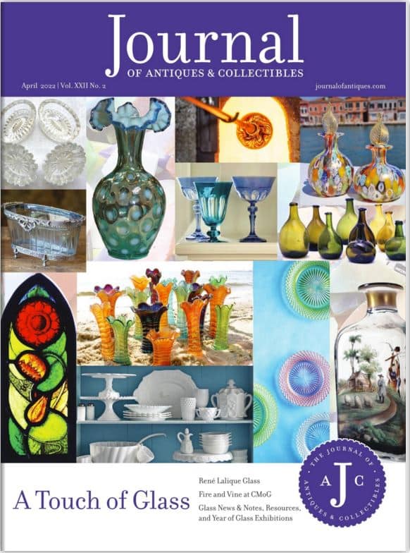A New Shine on Old Glass Journal of Antiques April Cover: A Touch of Glass