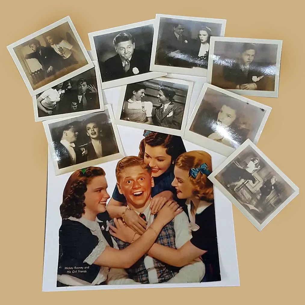 Original behind the scenes Snapshots of Judy Garland & Mickey Rooney
