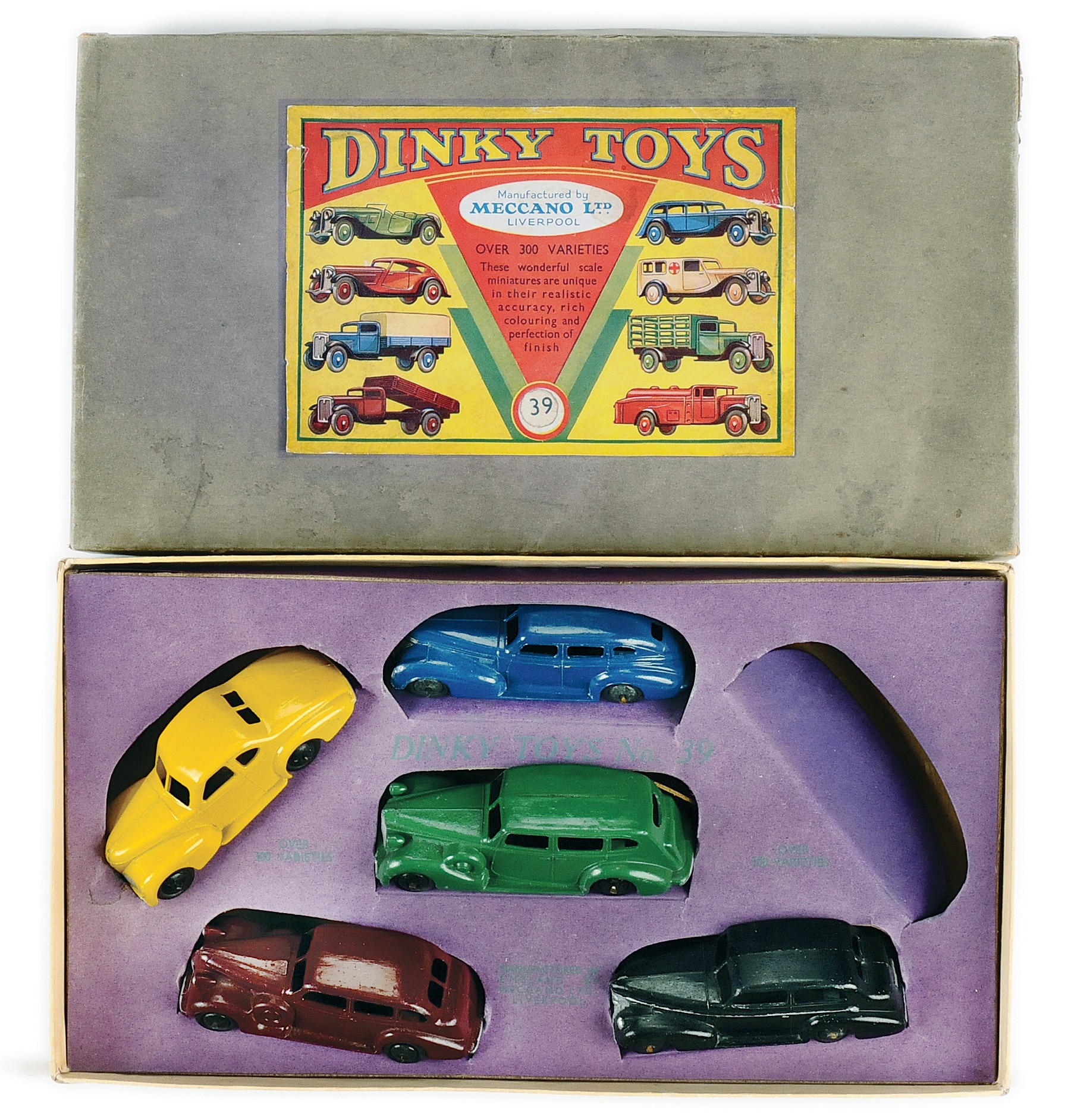 This 39 series set, despite missing the Chrysler and with a sun-faded box, still sold for $4,100 at Vectis Auctions in 2011.