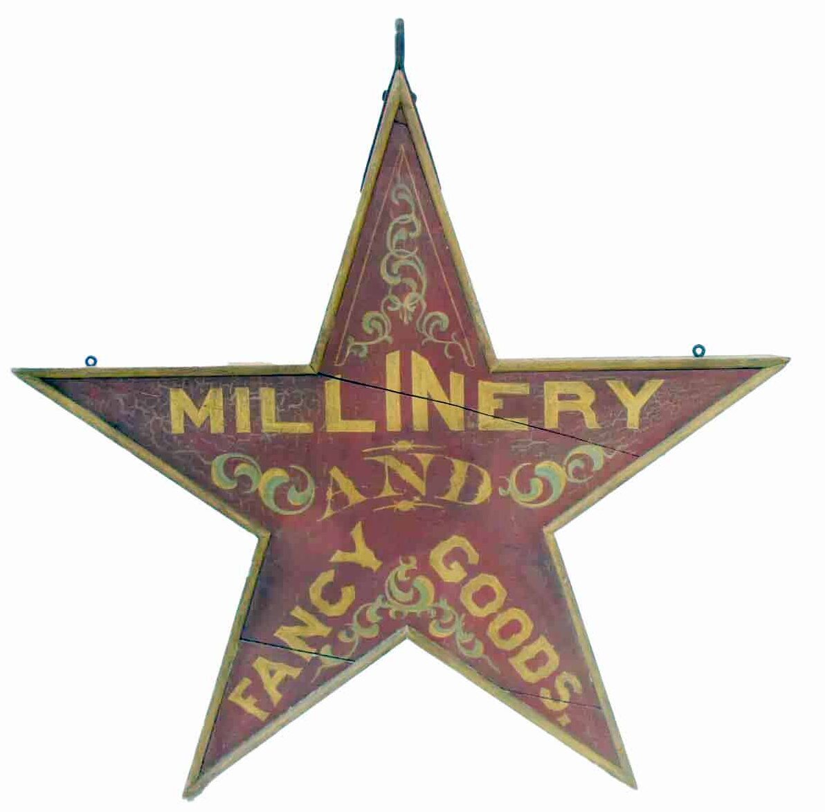 Millinery trade sign