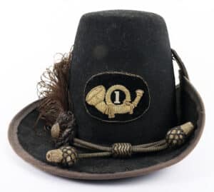 This U.S. Civil War period Union Infantry Officer’s M-1858 Hardee hat was nicknamed the “Jeff Davis” hat. Made by “Hortmann Bros. & Co. 5th Cherry St. Phila / Military Furnishers,” this example was sold for $1,650 at C&T Auctioneers in Kent, England.
