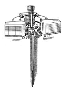 Scan of the initial internment plan for the “Immortal Well” found on page 5 of The Book of Record of the Time Capsule of Cupaloy, the “Envelope for a Message to the Future Begins Its Epic Journey.”